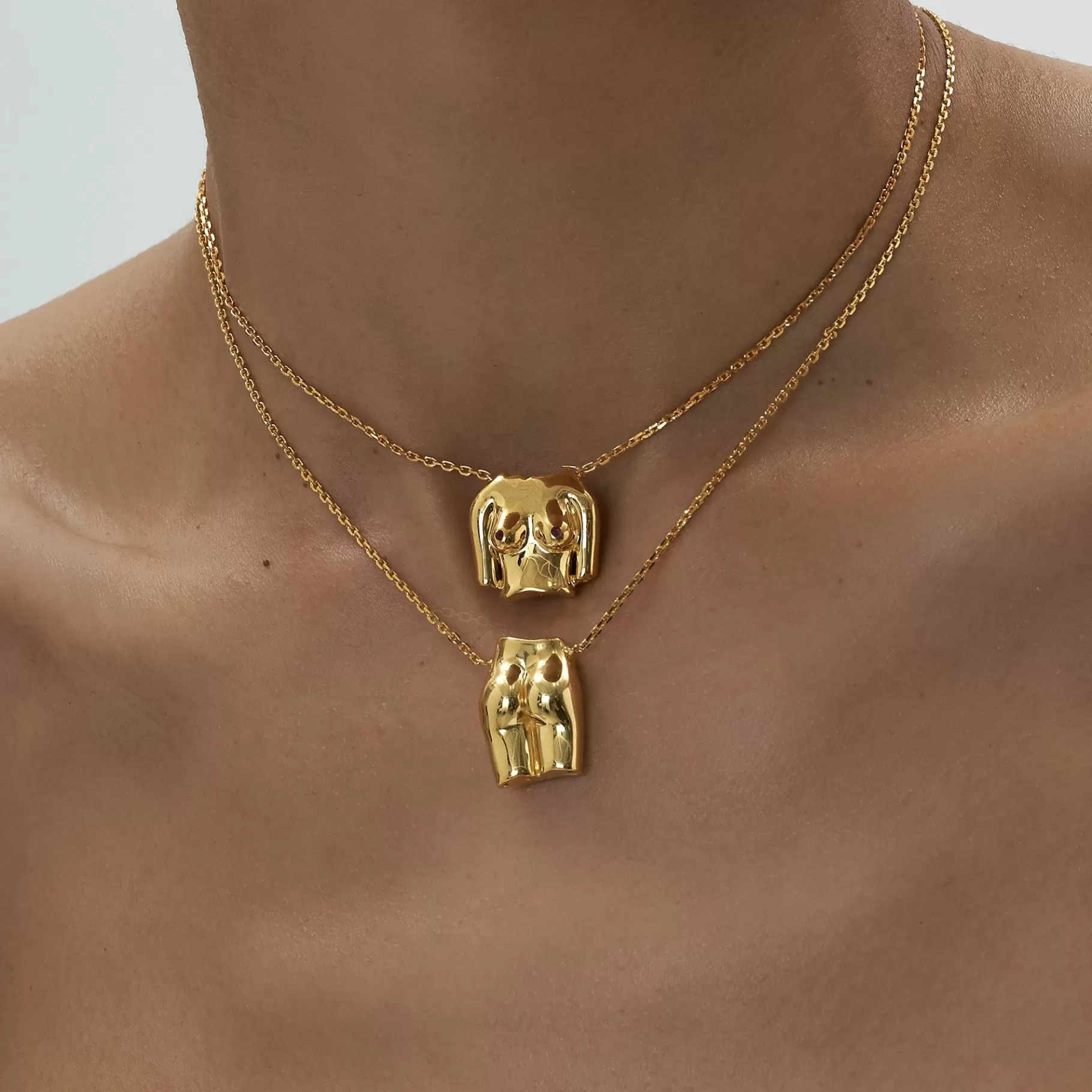 Anissa Kermiche Colliers>Collier Rubis Boobies (Poli)